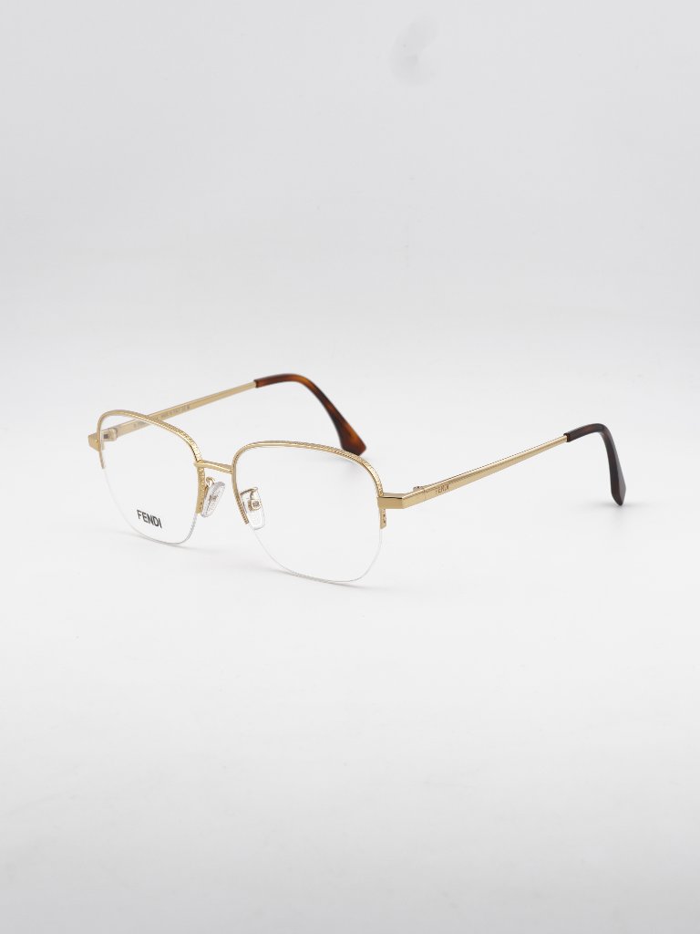 Fendi Fe50106f 030 Eyeglasses Gold 54mm Square Frame